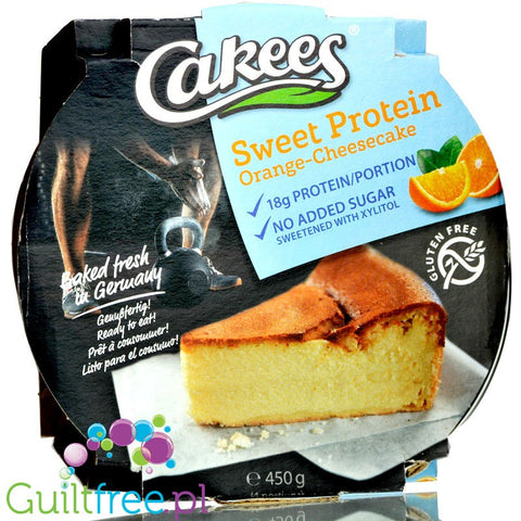 Cakees Sweet Protein Cheesecake, Orange 0,45KG - ready to eat homemade style cake