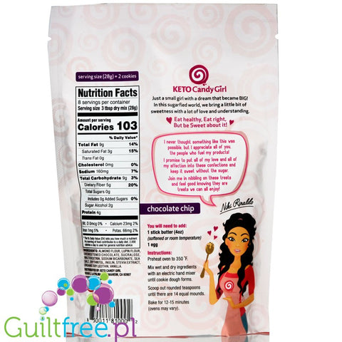 Keto Candy Girl Keto Cookie Mix, Chocolate Chip 8 oz baking mix