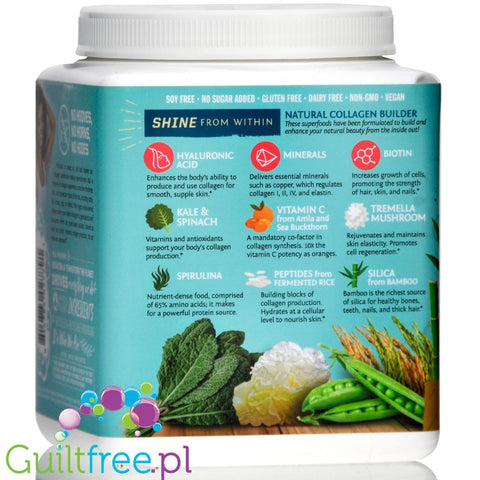 Sunwarrior Collagen Building Protein Peptides Tahitian Vanilla 500g