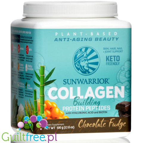 Sunwarrior Collagen Building Protein Peptides Chocolate Fudge 500g
