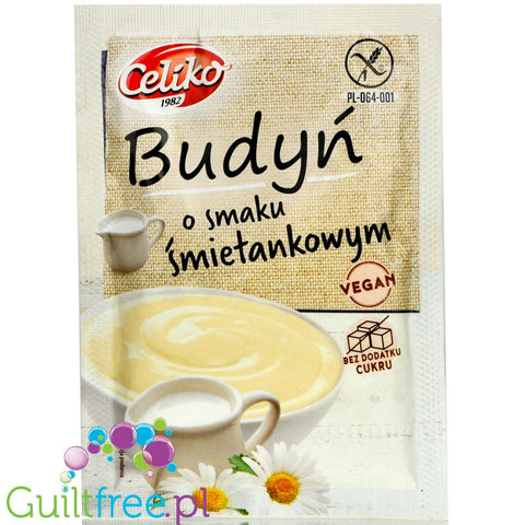 Celiko gluten free, sugar free sweet cream pudding without sweeteners