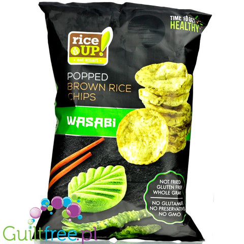RiceUp thin Wasabi flavored whole-grain thin brown rice chips