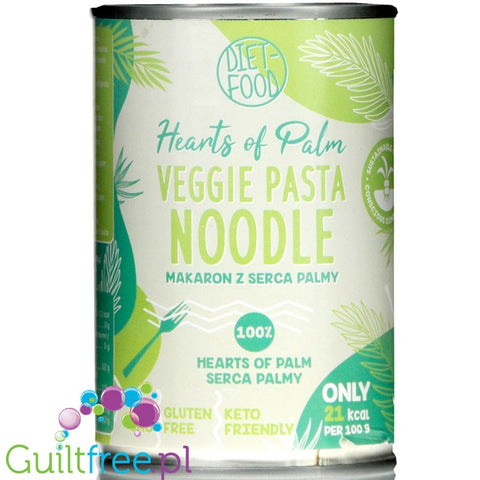 DIET FOOD palm heart pasta 21kcal, Spaghetti, 400g can