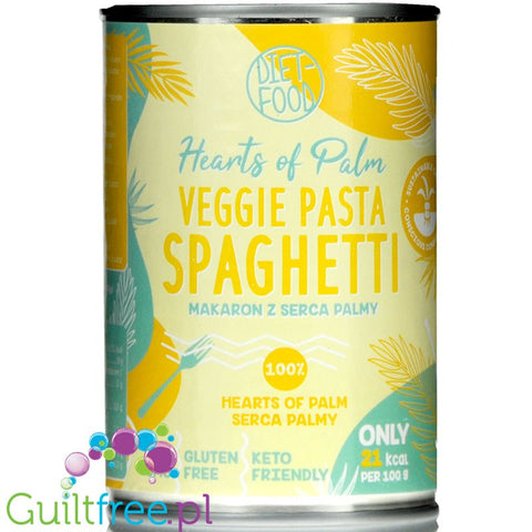 DIET FOOD palm heart pasta 21kcal, Spaghetti, 400g can