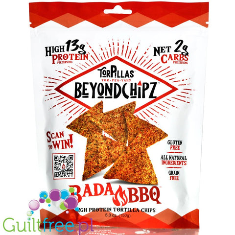 BeyondChipz Tortillas High Protein Tortilla Chips, Bada BBQ 5.3 oz
