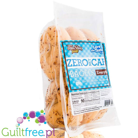 ThinSlim Foods Love the Taste Zero Carb Bagels, Everything Spice 12 oz. (6 Bagels)