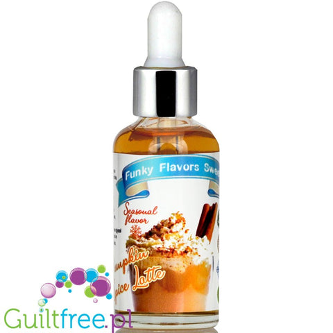Funky Flavors Sweet Pumpkin Spice Latte - sweetened, liquid, sugar & fat free food flavoring