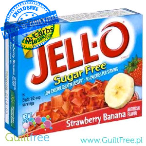 Jell-O low calorie gelatin dessert strawberry banana artificial flavor