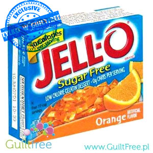 Jell-O low-calorie gelatin dessert orange artificial flavor
