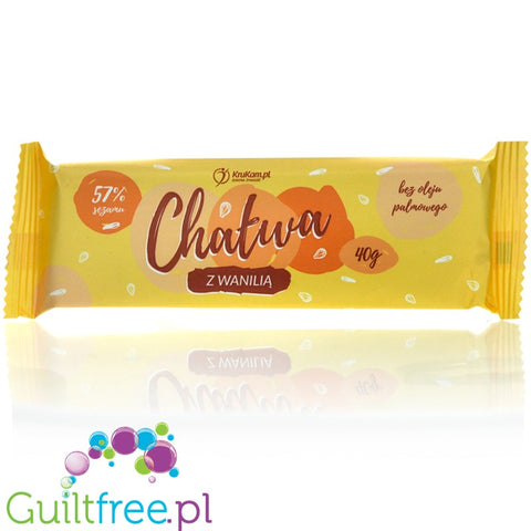 Krukam Vanilla Halva bar with xylitol, no added sugar