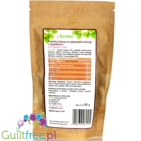 Santini Roasted hazelnuts with cinnamon sweetened with xylitol