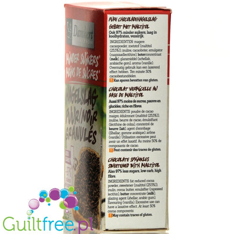 Damhert Chocolate Sprinkles - no added sugardark chocolate ccake decorating granules