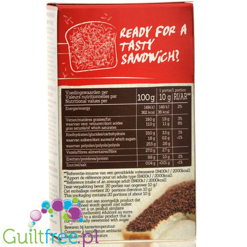 Damhert Chocolate Sprinkles - no added sugardark chocolate ccake decorating granules