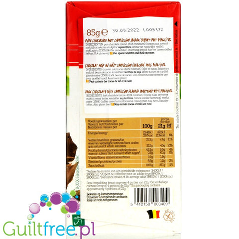 Damhert Cappuccino - no added sugar milk chocolate
