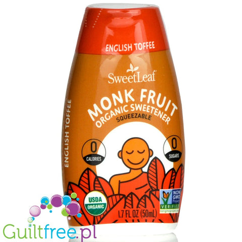 SweetLeaf  Monk Fruit Squeezable Sweetener, Organic, English Toffee 1.7 fl oz. (50 ml)
