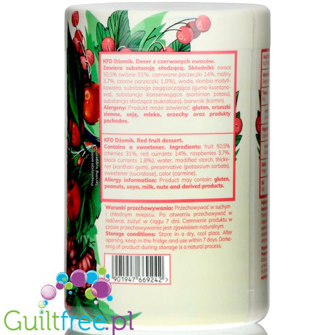 KFD Low calorie fruit jelly-spread, Red Fruits