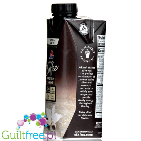 Atkins Nutritionals  Iced Coffee Ready-to-Drink Protein Shakes, Vanilla Latte, 11 oz