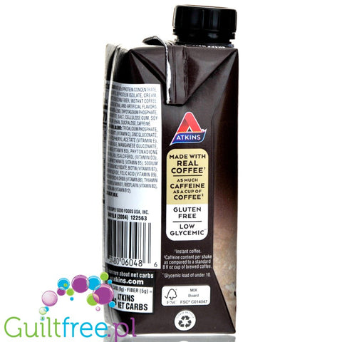 Atkins Nutritionals  Iced Coffee Ready-to-Drink Protein Shakes, Vanilla Latte, 11 oz