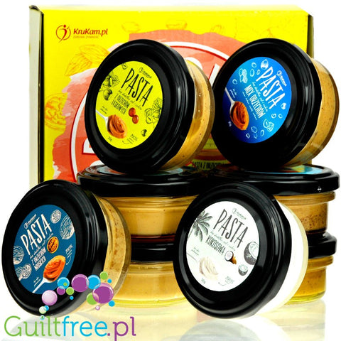 Krukam Sampler Box - 8 different nut butters 100%, 8 x 30g