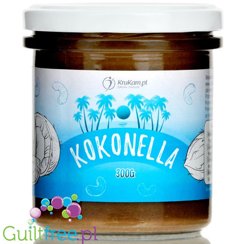 Krukam Kokonella - cocoa, cashew & cocoa paste, no added sugar with erythritol