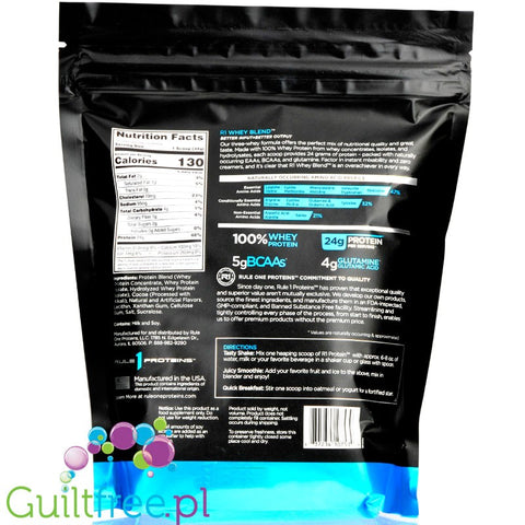 Rule1 R1 Whey Blend (1lb)  Chocolate Fudge