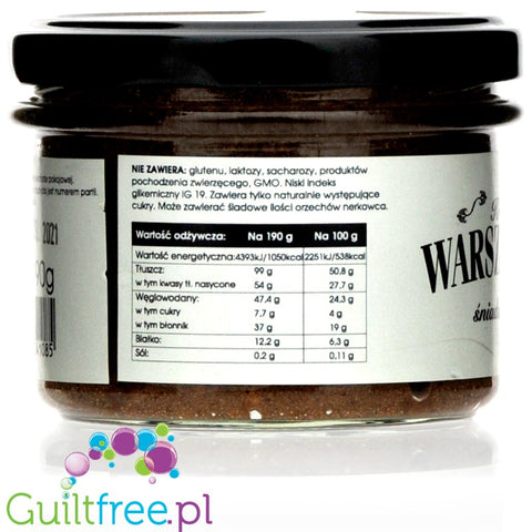 Warszawski Breakfast Spread - chocolate and nut spread with xylitol and erythritol, no added sugar