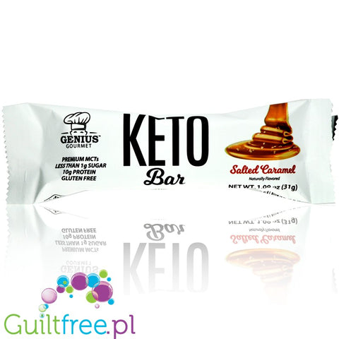 Genius Gourmet Keto Bar, Salted Caramel