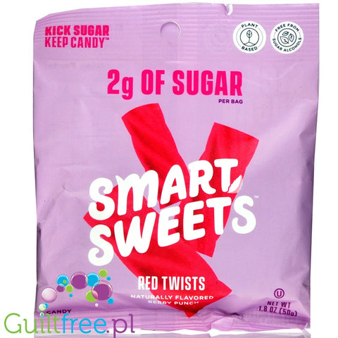 Smart Sweets Red Twists, Berry Punch 50g (1.8 oz)