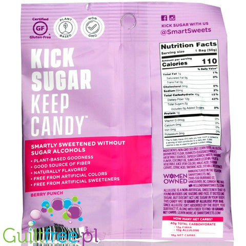 Smart Sweets Red Twists, Berry Punch 50g (1.8 oz)