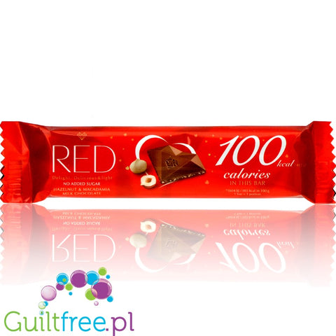 RED Delight Milk Chocolate with Hazelnuts & Macadamia 100kcal