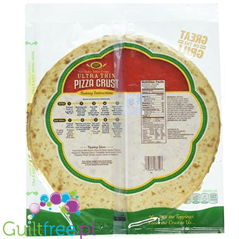 Golden Home Ultra Thin Crust Pizza 18g Protein - thin base ready to prepare pizza