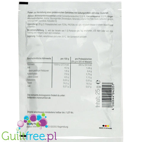 More Nutrition Total Protein Chocolate Brownie - thick casein protein for desserts, sachet 25g
