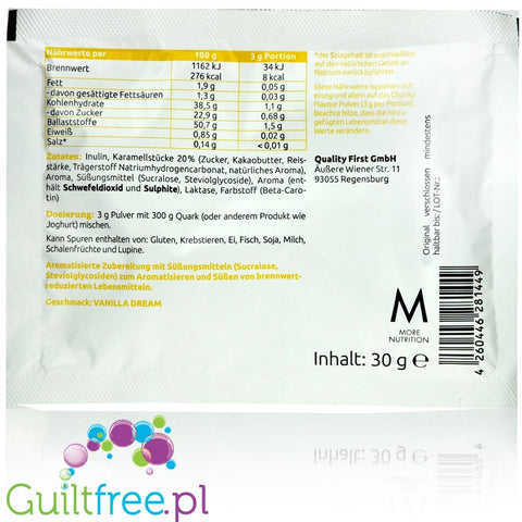 More Nutrition Chunky Flavor Vanilla Dream, sachet 30g