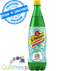 Schweppes Slimline Ginger Ale - carbonated low-calorie citrus drink with natural ginger extract