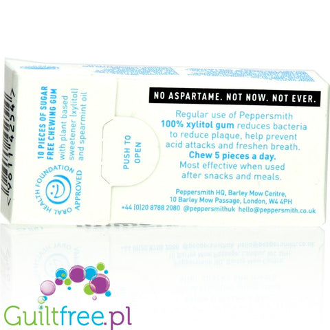 Peppersmith Spearmint sugar free chewing gum with xylitol