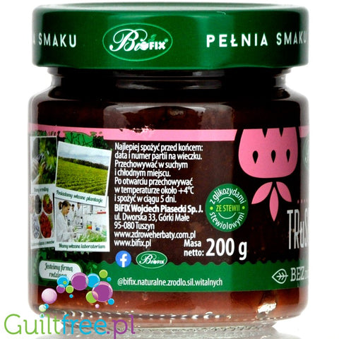 Pure & Good sugar free strawberry jam sweetened only with stevia and erythritol