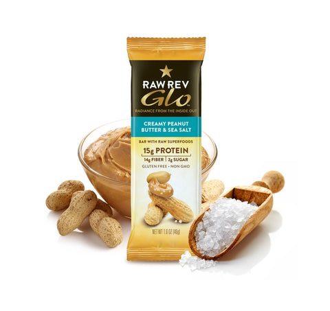 Raw Revolution Glo Bars, Creamy Peanut Butter & Sea Salt