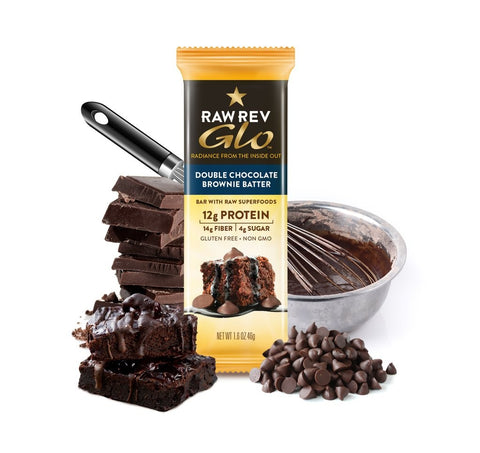 Raw Revolution Glo Bars, Double Chocolate Brownie Batter
