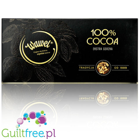 Wawel dark chocolate  100%, keto friendly, no sweeteners