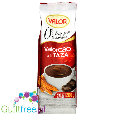 Valor, Valorcao hot chocolate 0% added sugars
