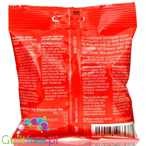 Xucker Gummy Bears - sugar free jelly bears with xylitol