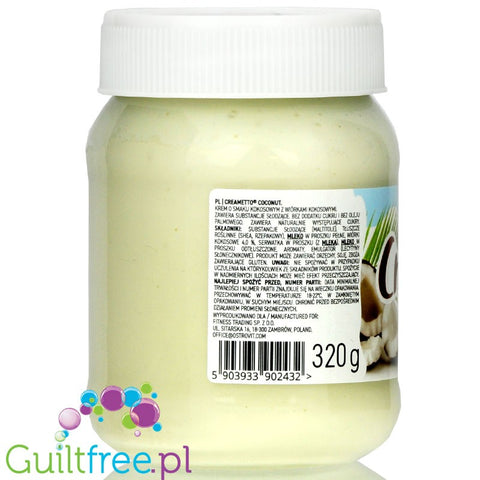 Creametto White Coconut - no added sugar white chocolate spread