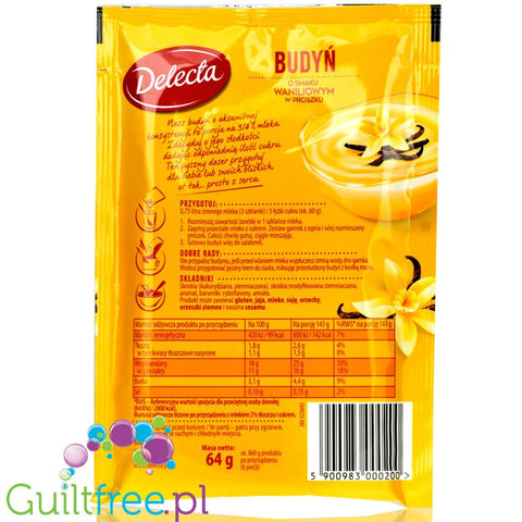 Delecta sugar free sweet cream pudding without sweeteners