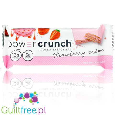 Power Crunch Strawberry Creme Protein Waffer BOX x 12 -