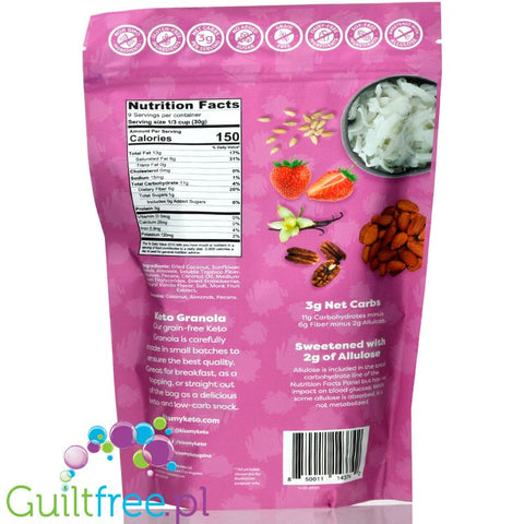 Kiss My Keto Keto Granola, Strawberry & Vanilla 9.5 oz 
