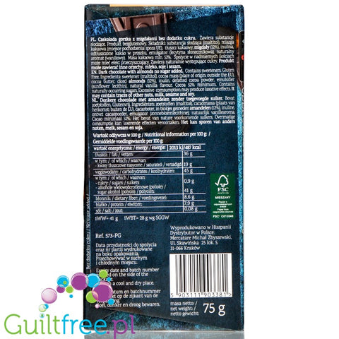 Pure & Good Dark Chocolate & Almonds, no added sugar