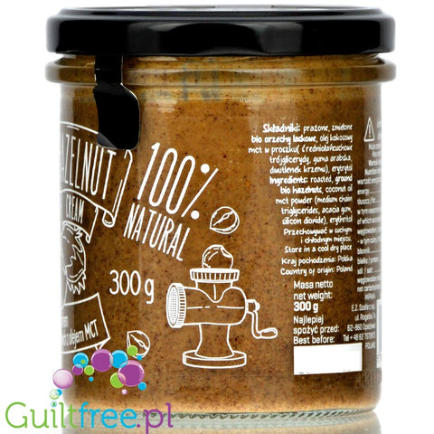 Diet Food Keto Hazelnut Cream - MCT infused pure hazelnut spread