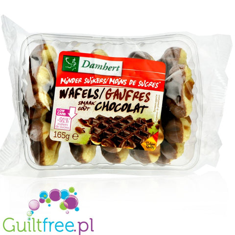 Damhert Gaufres Chocolat - soft waffles with no added sugar in a chocolate coating
