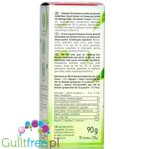 INSTICK Black Tea Raspberry & Lime sugar free instant drink