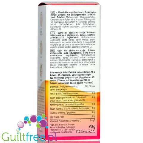 INSTICK Peach & Passionfruit sugar free instant drink